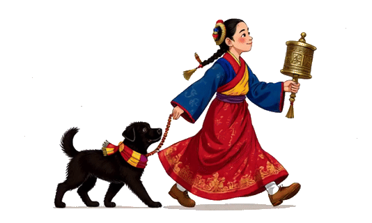 虔诚转山的小卓玛